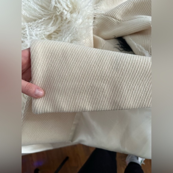 Marvin Richards white Mongolian fur penny lane coat size 12 - Picture 12 of 16